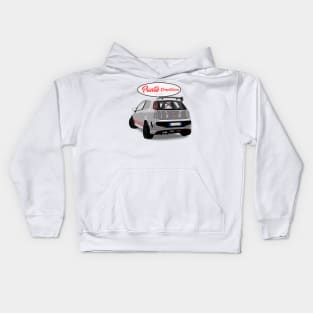 Punto Competizione Bianco Rosso Stickers Back Kids Hoodie